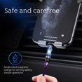 thumbnail image 4 of Data Cable Suction Heads USB Charger Line 3-in-1 Rotation Mobile Phone Fast Charging Cord  Purple  2m, 4 of 10