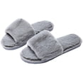 thumbnail image 1 of 1 par de pantuflas de felpa antideslizantes con suela blanda para el hogar, color gris, talla 38-39, 25,5 cm, 8,5 EE. UU., 6 Reino Unido, 40 UE, 10,0215 pulgadas, 1 of 6