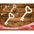 thumbnail image 3 of Unfinished Wood Heart Key Shape | DIY Craft Cutout | up to 46" DIY 36" / 1/4", 3 of 3