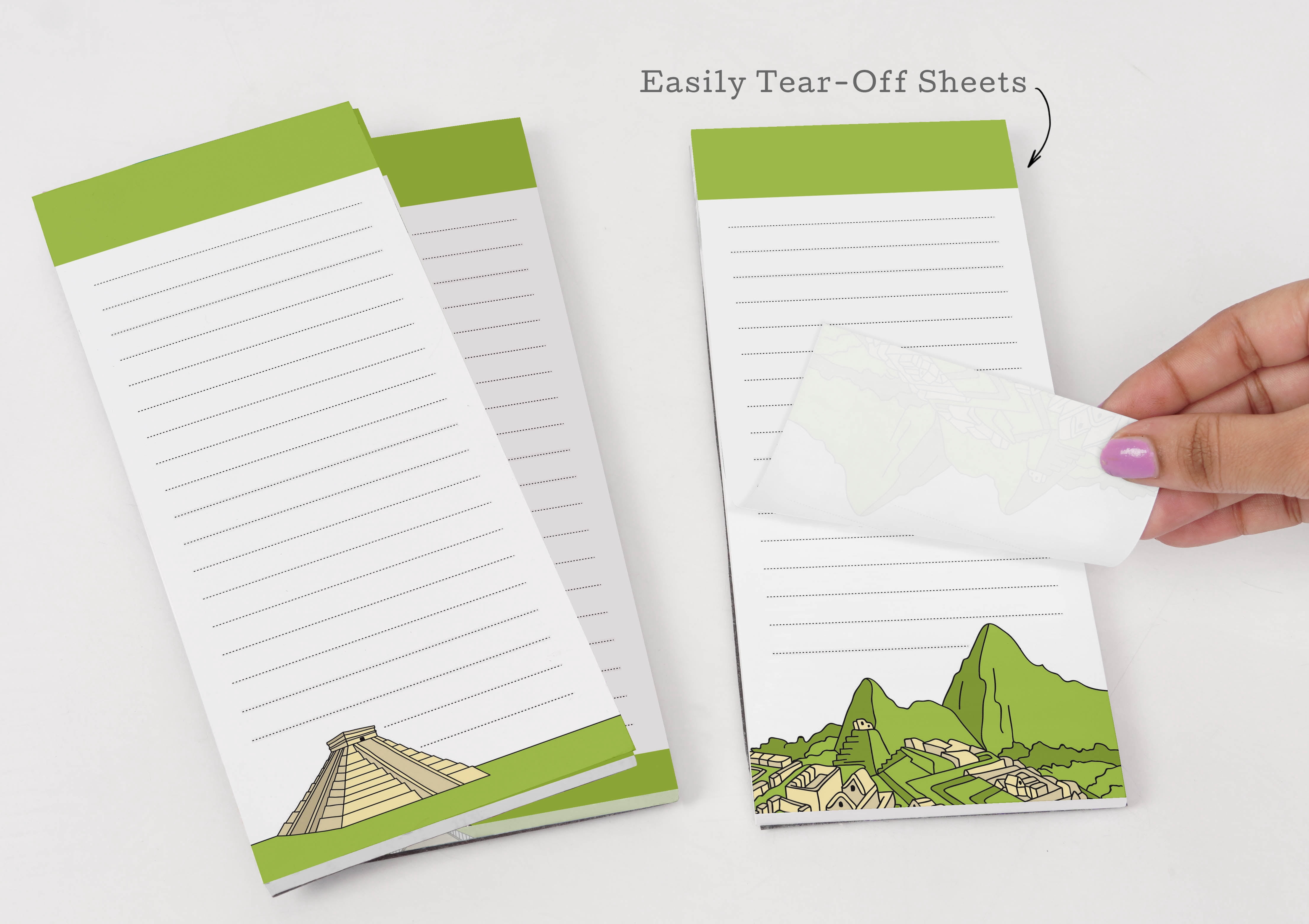 Inkdotpot Pack of 3 Magnetic Fridge To-Do List Notepads- Magnetic Memo Pads For Refrigerator-(50 Sheets Each)-T9