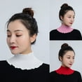 thumbnail image 6 of Yokua Knitted Wool Mock Turtleneck Fake False Collar Half Top Winter Neck Warmer, 6 of 21