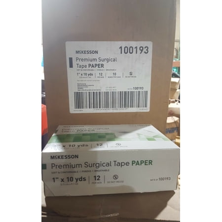 McKesson Premium Surgical Tape Paper 1" X 10 Yards NonSterile 10BX CS/12 PER BOX