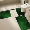 thumbnail image 6 of 3Pcs Bathroom Rugs, Leaves Bath Mat Toilet Mats, Soft Comfortable Non-Slip Bathroom Rug Set Machine Washable Bath Mat Bathroom Rug Bathroom Carpet Bath Mats for Bathroom(Black), 6 of 8