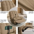 thumbnail image 6 of Oversized Rocker Recliner Chairs,Overstuffed Soft Extra Wide Manual Single Sofa Recliner for Living Room Bedroom Apartment Home Theater, Brown, 6 of 7