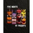 thumbnail image 2 of Five Nights At Freddy's T-Shirt Men's Character Columns Horror Game Adult Tee, 2 of 5