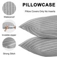 thumbnail image 4 of Light Gray Striped Outdoor Pillow Covers 20x12 Inch Lumbar Pillow Covers Set of 2 Waterproof Decorative Throw Pillow Cases Modern Minimalist Stripe Lines Grey Cushion Covers for Patio Garden Couch, 4 of 8