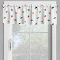 thumbnail image 4 of Ambesonne Leaf Valance & Curtain, Orange Warm Ginkgo Leaves, 55"x45", White Black Orange, 4 of 6