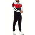 thumbnail image 5 of CUBECIRCLE Sweatsuits for Men Set 2 piece Athletic Jogging Suits Zip up Track Suit Men's Color Block Set with Zip-up Hoodie, 5 of 5