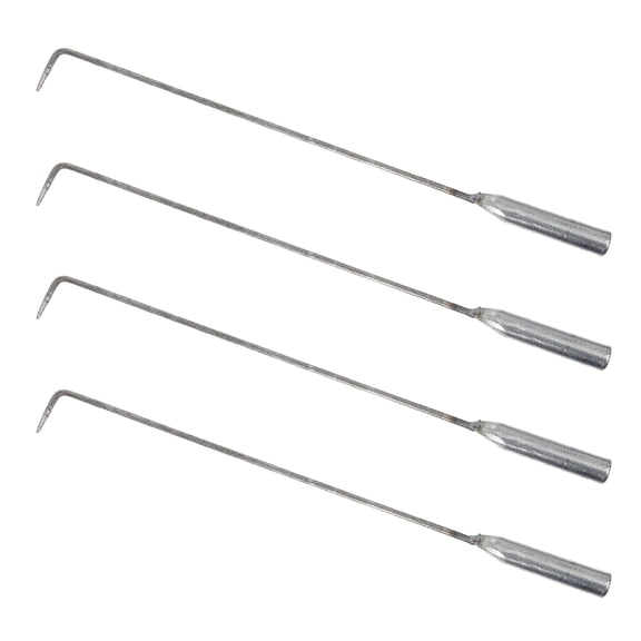 LOLIPPYY 4Pcs Portable Silver Fire Pit Poker Set Heavy Duty Coal Management Tool for Campfire
