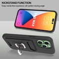 thumbnail image 6 of CoverON For Apple iPhone 14 Pro Phone Case, Credit Card slot Ring KickStand Rugged Cover Magnetic holder, Black, 6 of 9