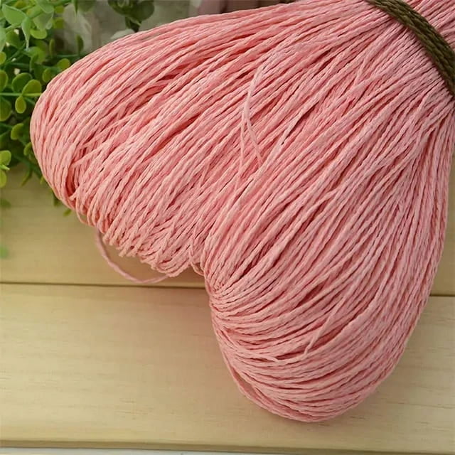 600 Meter 500g Summer Raffia Yarn Crochet Natural Straw Threads Handcrafts For DIY Knitting Hat Handbag Basket Rattan Material