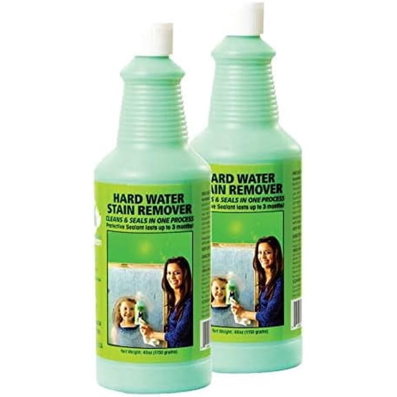 Bio Clean: Eco Friendly Hard Water Stain Remover (40oz Large). Pack of 2
