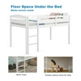 thumbnail image 2 of Wooden Twin Low Loft Bunk Bed with Guard Rail and Ladder, 2 of 9