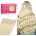 thumbnail image 1 of GFDYREE Extensions de Cheveux à Ruban Lennalife pour Femmes, 20 Pcs 50g 24 Pouces Blond Délavé Extensions de Cheveux à Ruban en Cheveux Humains Rallonge Cheveux Humain Lisse Extensions de Cheveux Invisibles Real Human, 1 of 5
