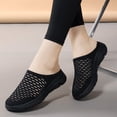 thumbnail image 6 of AJGRHE Women's Casual Shoes Casual On Sneakers Breathable Mesh Toe Cover Summer Walking Shoes Soft Sole Outdoor Loafers Black 36, 6 of 9
