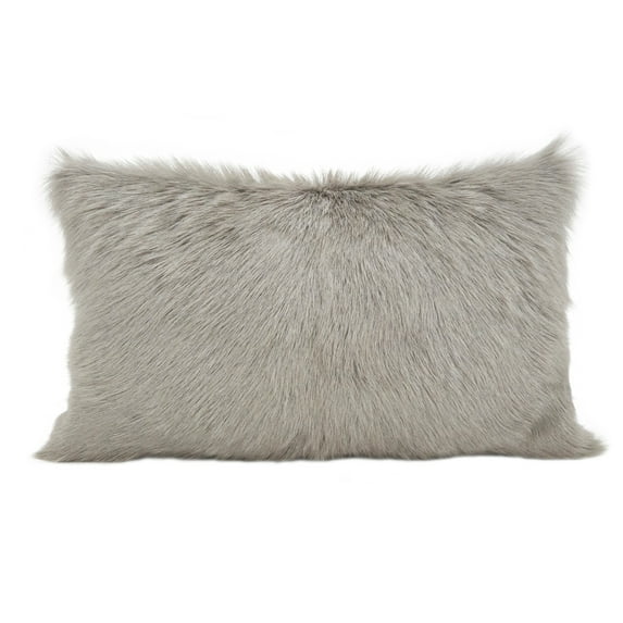 Saro Lifestyle Glam Goat Fur Poly Filled Throw Pillow