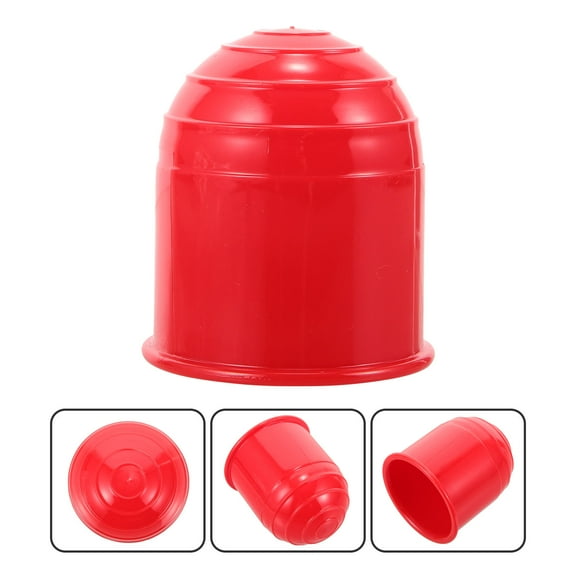 QIFULL Durable Plastic Red Trailer Hitch Ball Cover Cap with Stylish Look for Towing