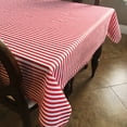 thumbnail image 3 of Cotton Tablecloth Stripes Print / Half Inch Wide Stripe Red, 3 of 4