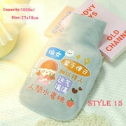 1000ML Capacity Cartoon Washable Warm Hot Water Bag for Winter or Pain Relief