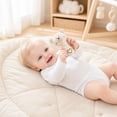 thumbnail image 4 of Plumora Baby Cotton Rattle Teether Set - Organic Cotton Plush Sensory Toy, Car Seat and Stroller Hanging, Chewable Soft Rings, Crib Toys for Infants, Encourages Fine Motor Skills., 4 of 5