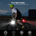 thumbnail image 2 of SUTENGDA 4pcs Bicycle Front and Rear LED Safety Light Set - High-Brightness 3LED Night Riding Warning Lights with USB Charging  Waterproof  and 4 Modes - Rechargeable Lithium Battery  ABS, 2 of 6
