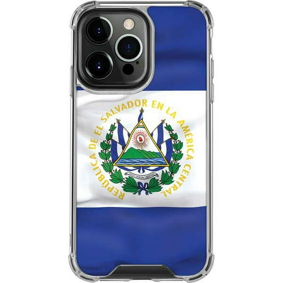 Skinit El Salvador Flag iPhone 14 Pro Clear Case
