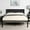 Black_Queen, variant on Tcbosik Twin Size Metal Platform Bed with Wood Headboard, White