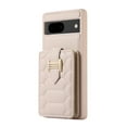 thumbnail image 2 of Decase Wallet Cover For Google Pixel 6a,Premium Leather Shockproof Phone Shell With Back Flip Card Slots & Ring Kickstand & Hand Strap & Crossbody Strap - beige, 2 of 6