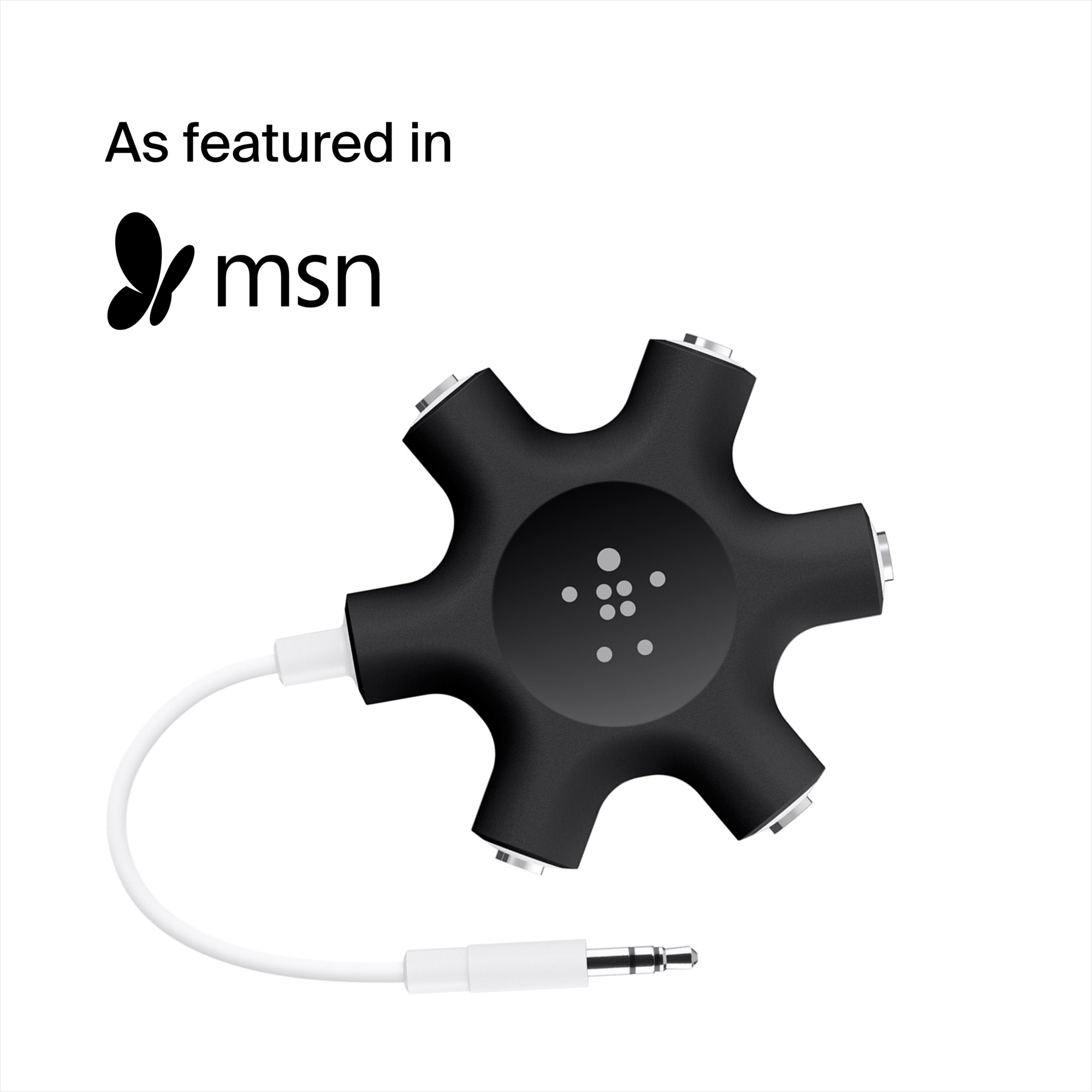 Belkin Rockstar 5-Jack Multi Headphone Audio Splitter - Headphone Splitter Designed To Connect Up To 5 Devices For Classrooms, Audio Mixing & Shared Experiences - For iPhone, iPad & More - image 2 of 5