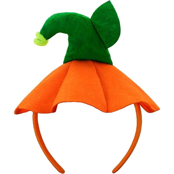 wonima44 Halloween Pumpkin Headbands for Women - Felt Pumpkin Hat Headbands Fall Thanksgiving Hair Accessories, Halloween Costume Headwear for Cosplay, Parties & Photo Props