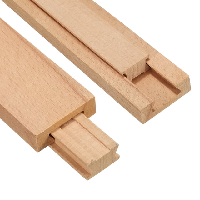 Unique Bargains 2pcs Wooden Drawer Slides, Wood Center Guide Track, Center Mount Drawer Slides Replacement 20'(50 CM)