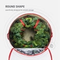 thumbnail image 3 of 2-Pack Christmas Wreath Storage Container 24"- Artificial Christmas Wreath Storage, Solid Handles, Dual Zipper, And Straps, Holiday wreath Storage Bag, Non Woven PVC Clear Top Fabric For Transparency, 3 of 7