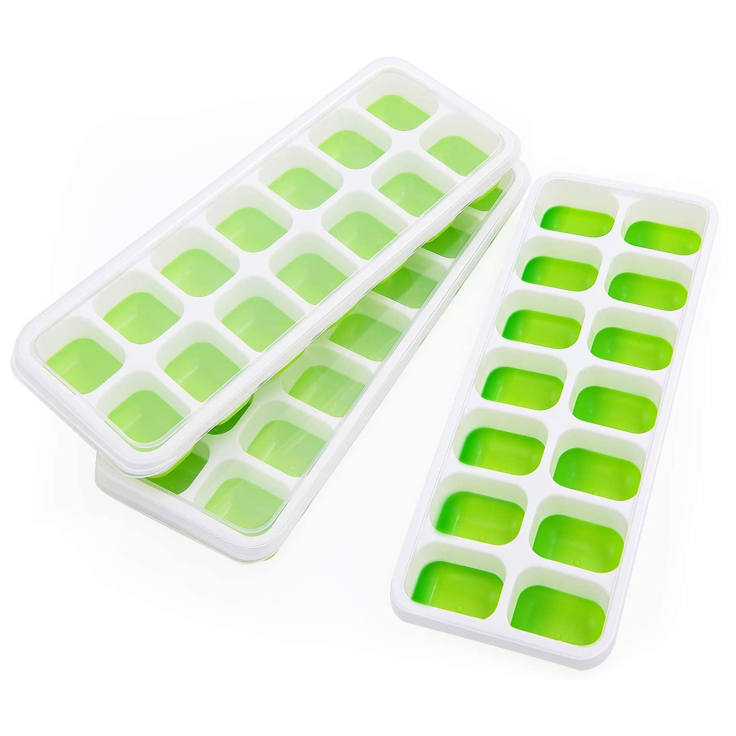 OMorc Ice Cube Trays 3 Pack Easy-Release 2 Ice Ball and 1 Ice Cube Maker Molds 