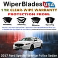 thumbnail image 2 of 2017 Ford Special Service Police Sedan Beam Wiper Blades Wipers w/1yr Warranty (Set of 2) (WiperBladesUSA), 2 of 5