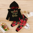 thumbnail image 2 of ibuvkizy Toddler Baby Girl Tank Top Sets Summer Baby Girl Outfits Clothes,Toddler Baby Girls Long Sleeve Letter Print Hoodie Top+Floral Pants Outfits,Gifts for Her, 2 of 9