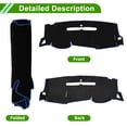 thumbnail image 4 of Unique Bargains Dash Cover for Chevrolet Silverado 2007-2013 No Hud Dashboard Cover Car Interior Anti-Slip/Anti Dust Polyester Black with Blue Edge 1 pcs, 4 of 7