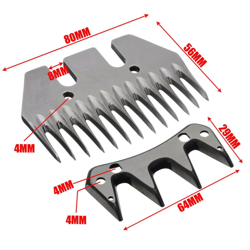 9 Teeth Straight Blade Stainless Steel Strength for Sheep/Goat Shearing Clipper 