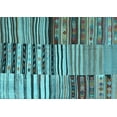thumbnail image 1 of Ahgly Company Indoor Rectangle Patchwork Light Blue Transitional Area Rugs, 7' x 9', 1 of 4