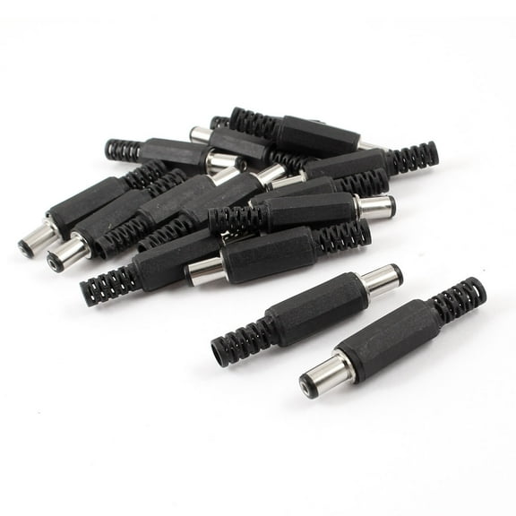 15Pcs 5.5mmx2.1mm Male DC Plug Jack Power Supply Solder Type Connector Adapter
