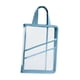 thumbnail image 2 of Bolsa para carpetas de archivos, bolsa de almacenamiento de papel de prueba, transparente con asa, bolsa de mano para archivos Azul, 2 of 9