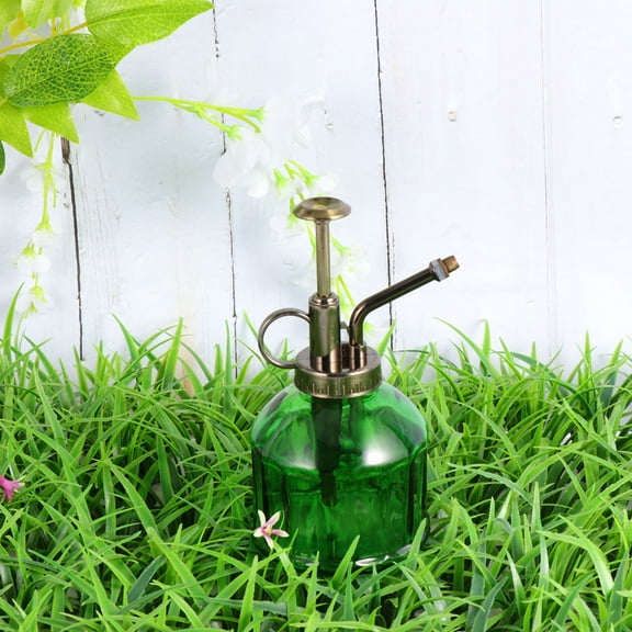 Worgeous Hand Press Glass Spray Pot Mist Bottle Watering-can Fine Bottles Indoor Plants Green
