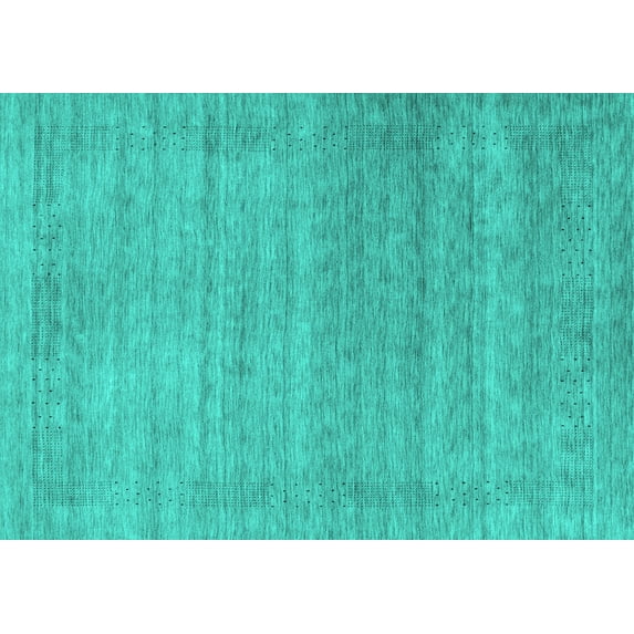 Ahgly Company Indoor Rectangle Abstract Turquoise Blue Contemporary Area Rugs, 5' x 8'