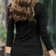 thumbnail image 6 of Womens Trendy Clothing Women's Premium Business Casual Bottoming Shirts Stylish Cross Turtleneck Tight Underscrub Slim Fit Long Sleeve Shirt, 6 of 6