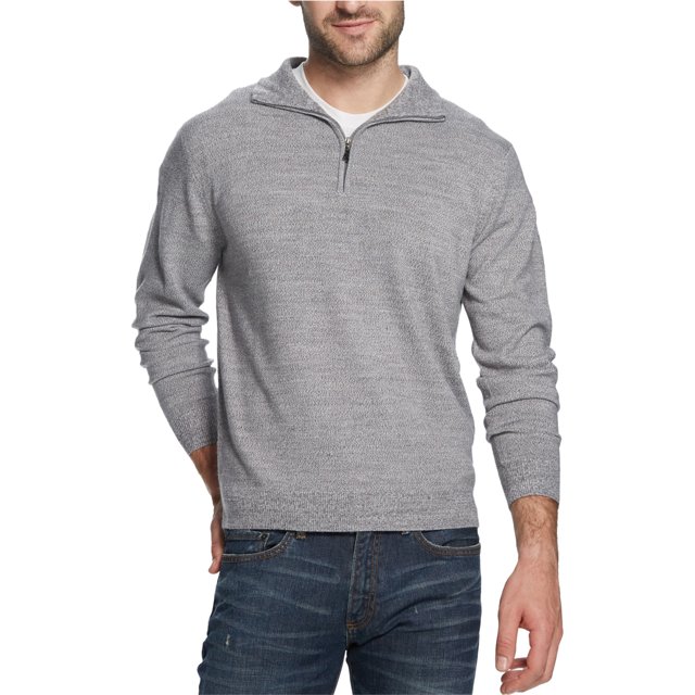 Suéter resistente a la intemperie para hombre, suave al tacto, gris, pequeño