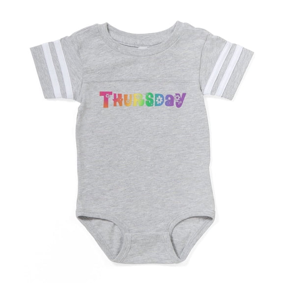 CafePress - Dotw Pastel Thursday - Cute Infant Baby Football Bodysuit