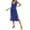 Blue, variant on Women's Swimsuit Cover Ups Loose Fit Beach Sweater Patchwork Cable Knit Sheer Long Dress Casual Beach Cover Up