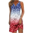 thumbnail image 2 of Puntoco Vestidos Mujer Fancy 2024 Nuevo vestido sin mangas con botones en el pecho y cuello en V estampado para mujer, 2 of 5