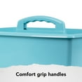 thumbnail image 5 of Storex Plastic Desktop Organizer Caddy with Handle, 2 Compartments, Teal, 6-Pack, 5 of 9