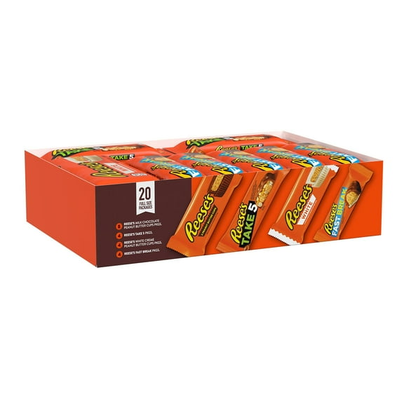 REESE'S Peanut Butter Candy Variety Pack, 20 pk.