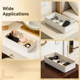 thumbnail image 3 of PU Leather Valet Tray,Bedside Leather Valet Tray,Desktop Dresser Storage Dish,Nightstand Organizer Cologne Perfume Trays for Men Women(White), 3 of 5